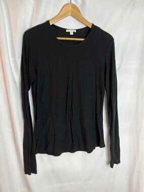 Women's James Perse long sleeve Black T shirt size 3